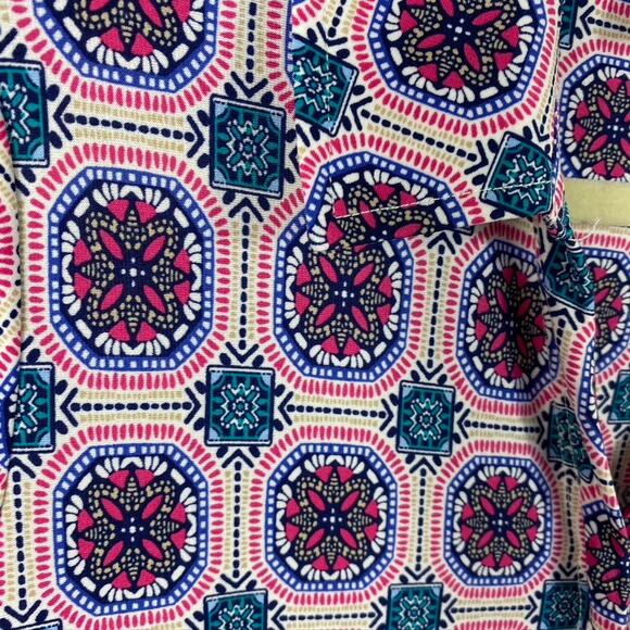 Women's Chico's Medallion Jersey Knee Length Shirt Dress Purple Pink Small - Picture 6 of 11